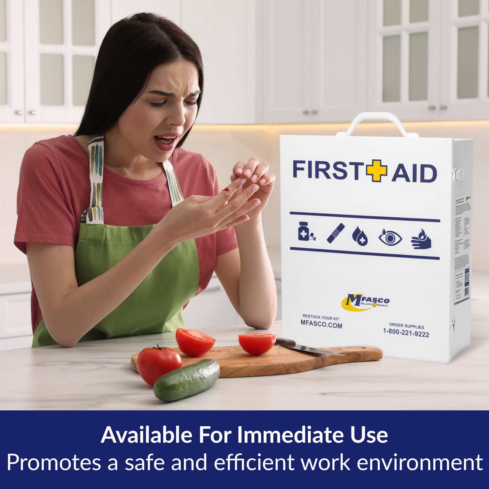 3 Shelf Metal Restaurant First Aid Kit OSHA Class B