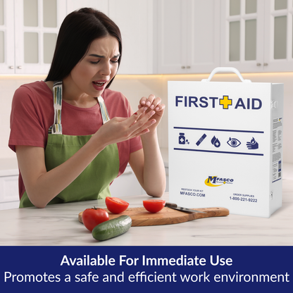3 Shelf Metal Restaurant First Aid Kit OSHA Class B