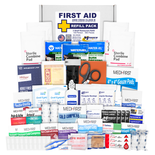 Restaurant First Aid Kit Refill OSHA Class B 560 Piece