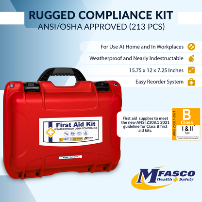 OSHA Compliance First Aid Kit Rugged Case