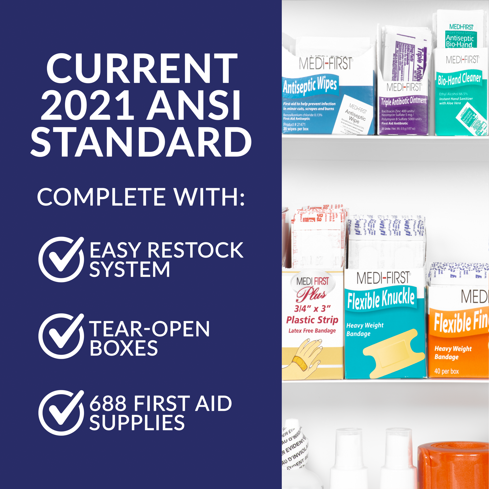 Firstaid Kit 4 Shelf W/Fill Complete No Logo