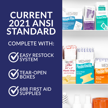 Firstaid Kit 4 Shelf W/Fill Complete No Logo