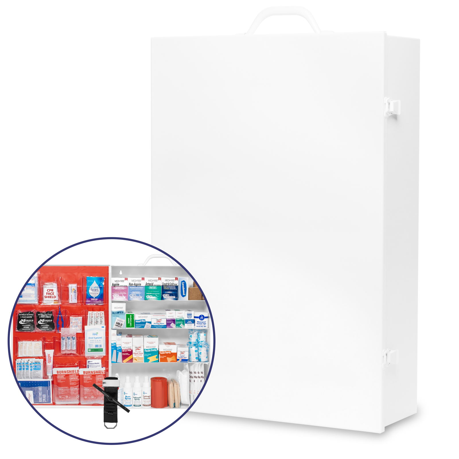 Firstaid Kit 4 Shelf W/Fill Complete No Logo