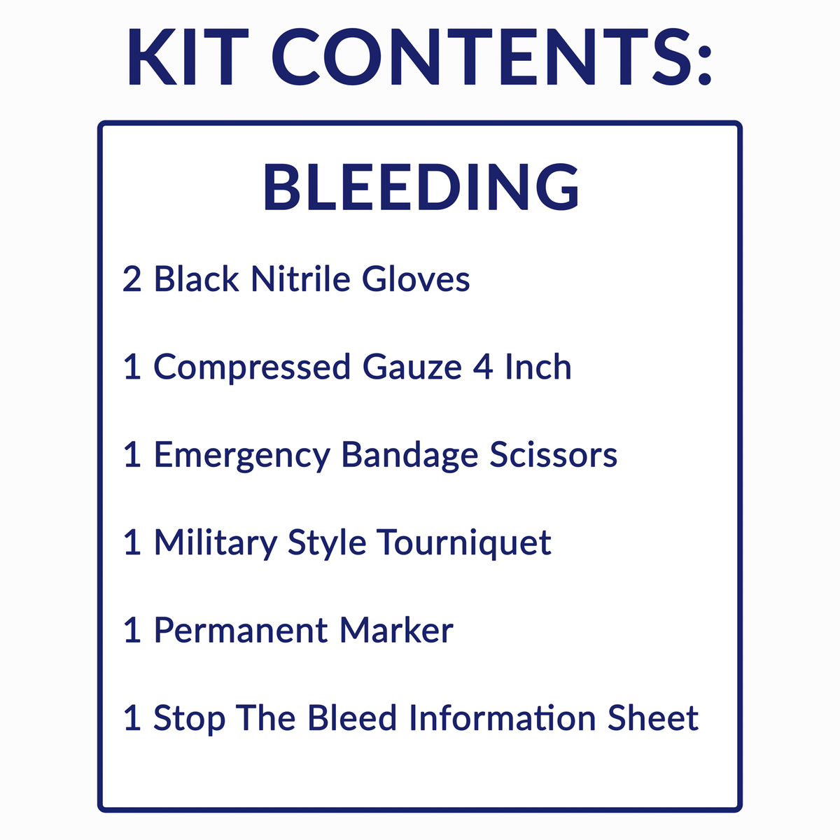 Stop The Bleed Kit Basic Plastic Case