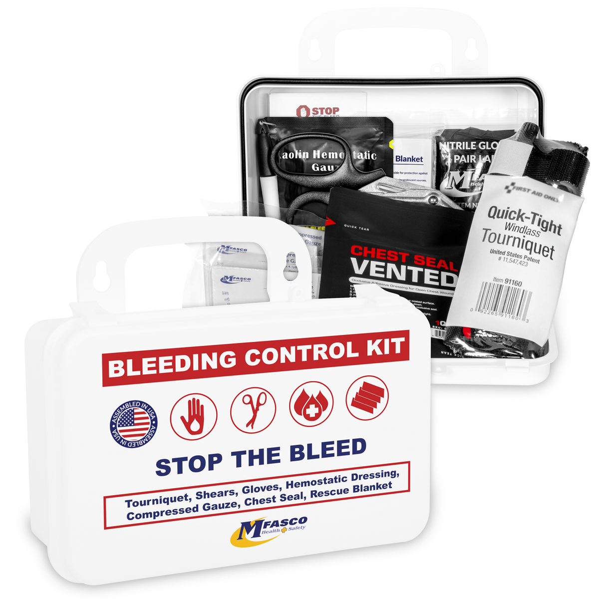 Stop The Bleed Kit Deluxe Plastic Kit 14 PC