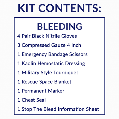 Stop The Bleed Kit Deluxe Plastic Kit 14 PC
