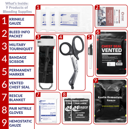 Stop The Bleed Kit Deluxe Plastic Kit 14 PC