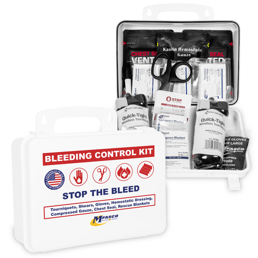 Stop The Bleed Kit Advanced Plastic Case Double Tourniquet & Chest Seals