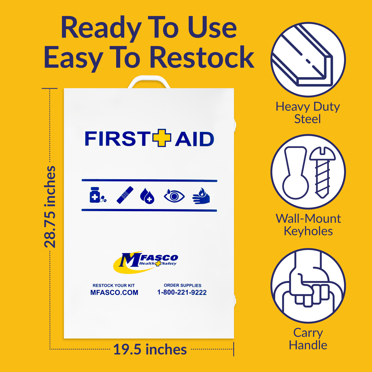 Deluxe 5 Shelf First Aid Kit Complete | MFASCO Health & Safety
