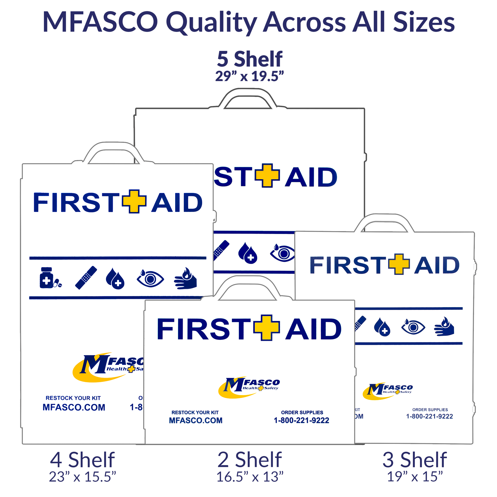 First Aid Kit 5 Shelf Deluxe OSHA Fill