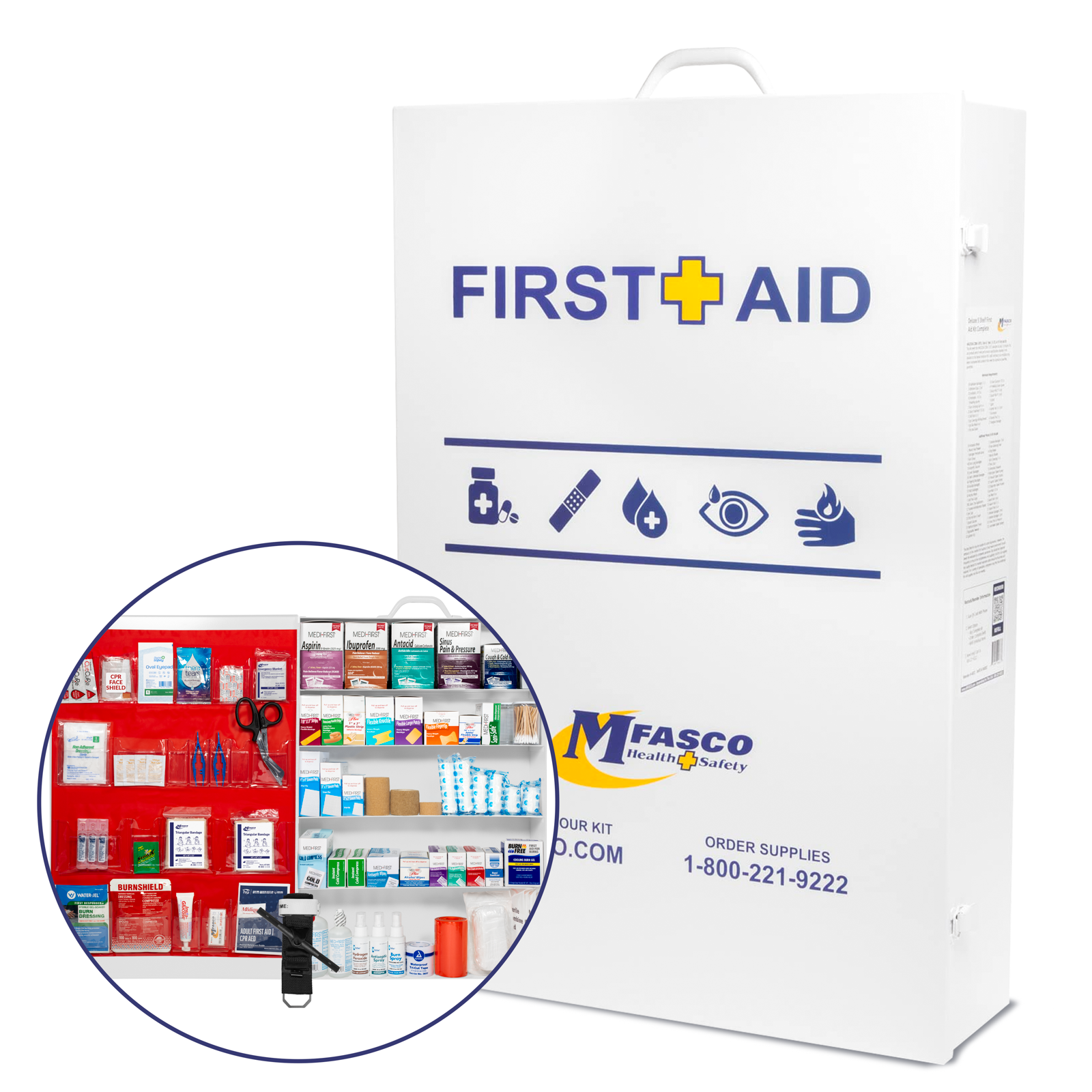 First Aid Kit 5 Shelf Deluxe OSHA Fill