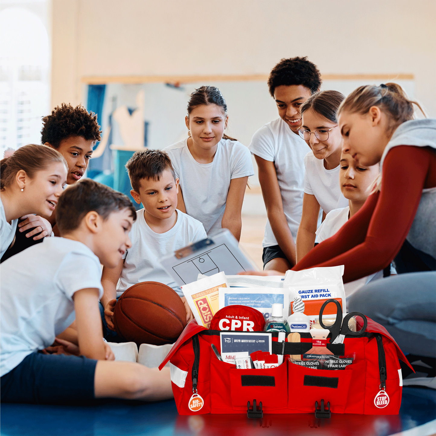 OSHA Complete Compliance First Aid Kit Red Bag