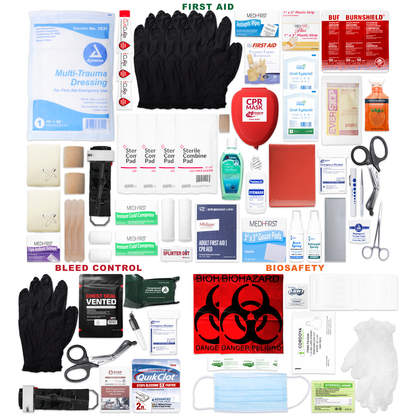 3 Shelf Compliance First Aid PPE Bleeding Kit