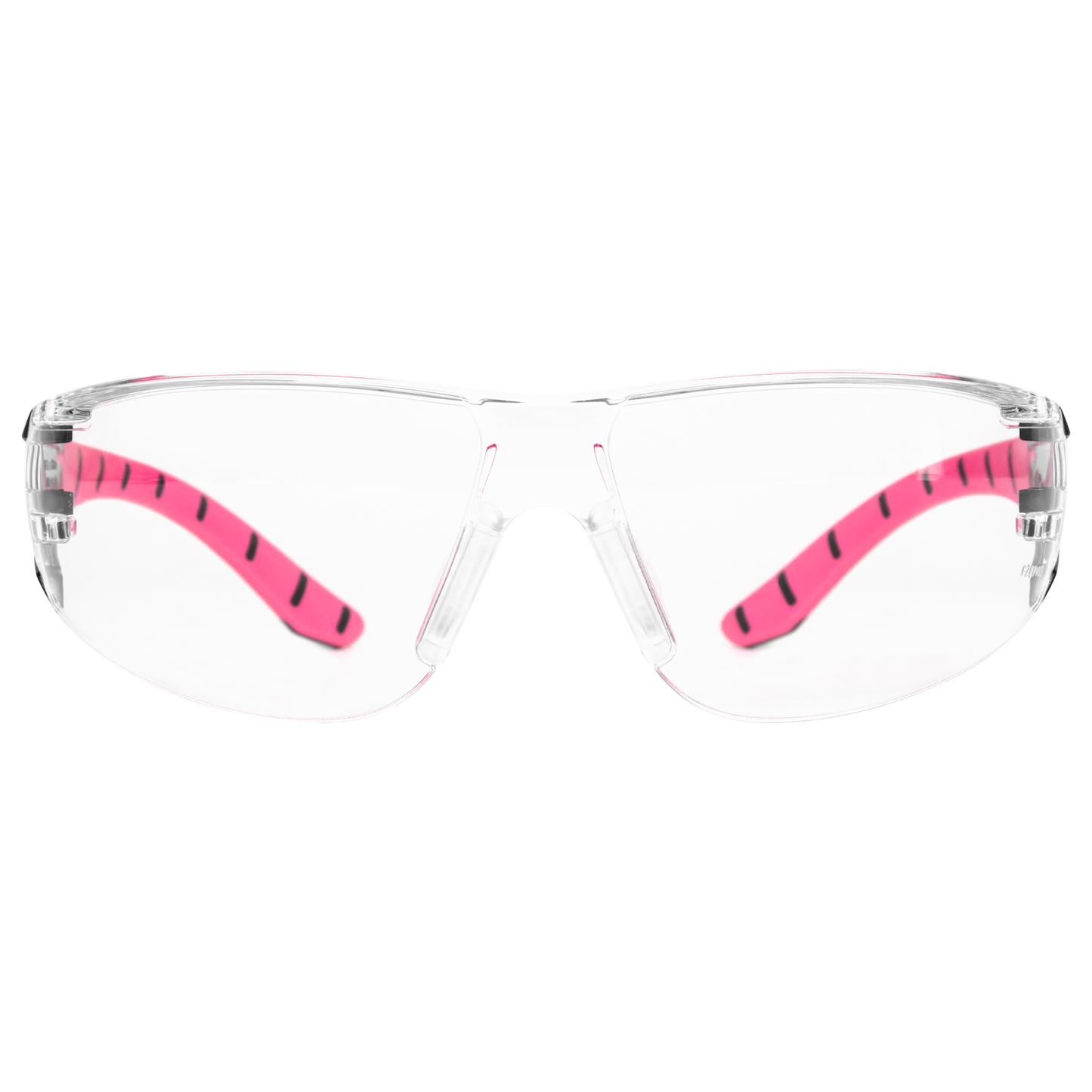 Endeavor Safety Glass Pink Temples Clear Lens
