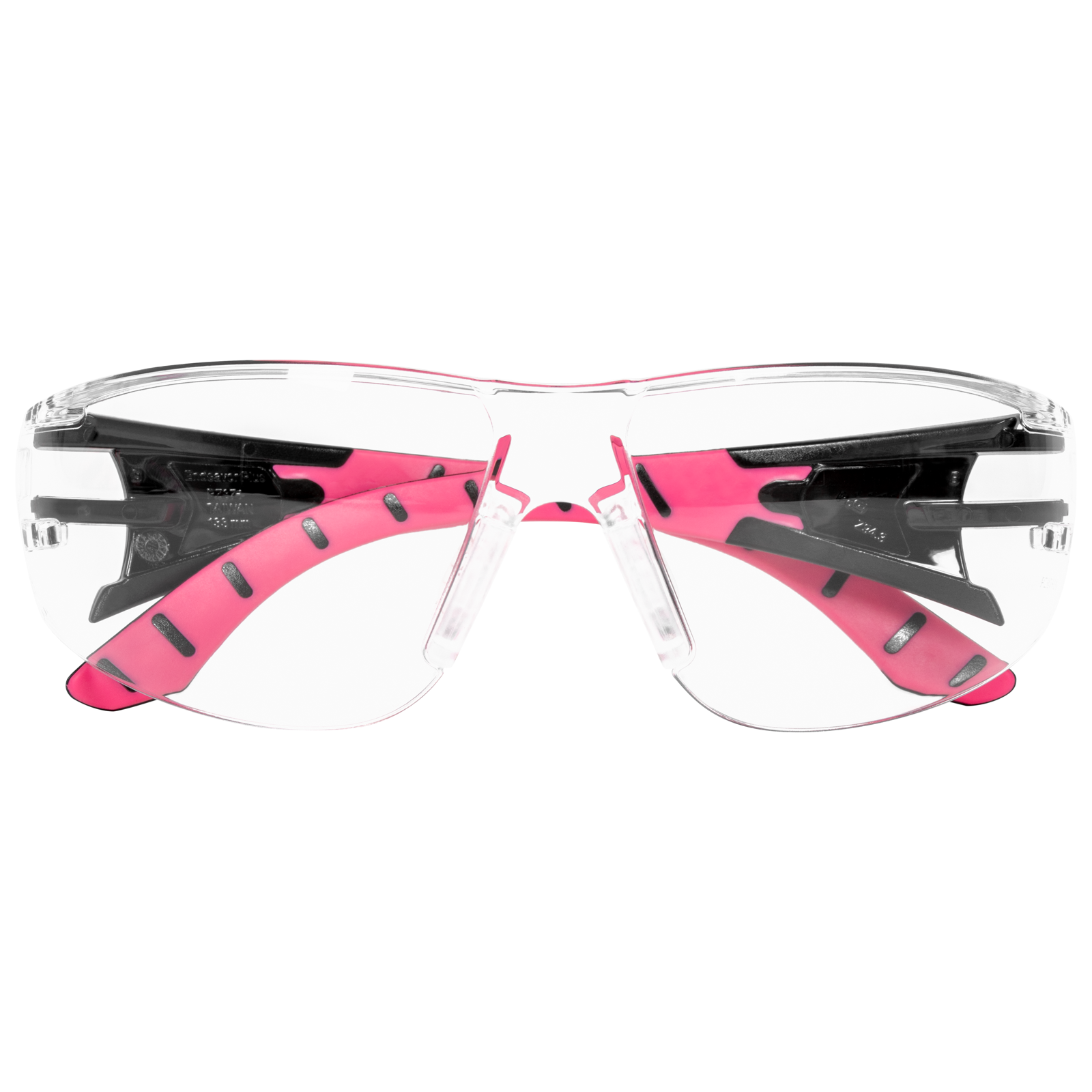 Endeavor Safety Glass Pink Temples Clear Lens
