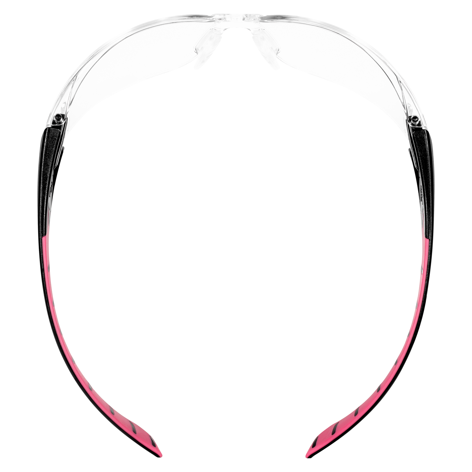 Endeavor Safety Glass Pink Temples Clear Lens