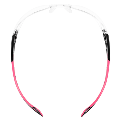 Endeavor Safety Glass Pink Temples Clear Lens