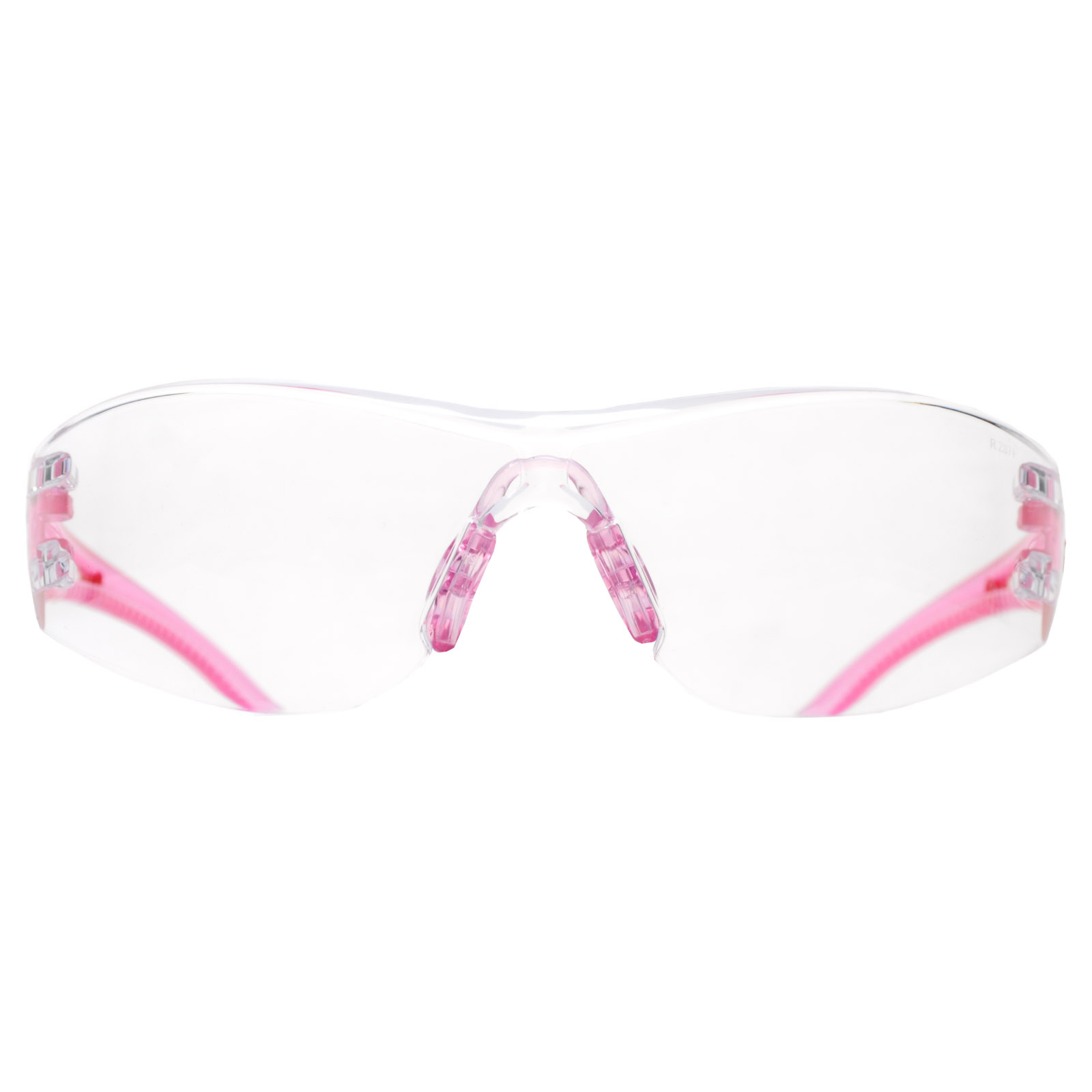 Optima Safety Glass Pink Frame Clear Lens Each