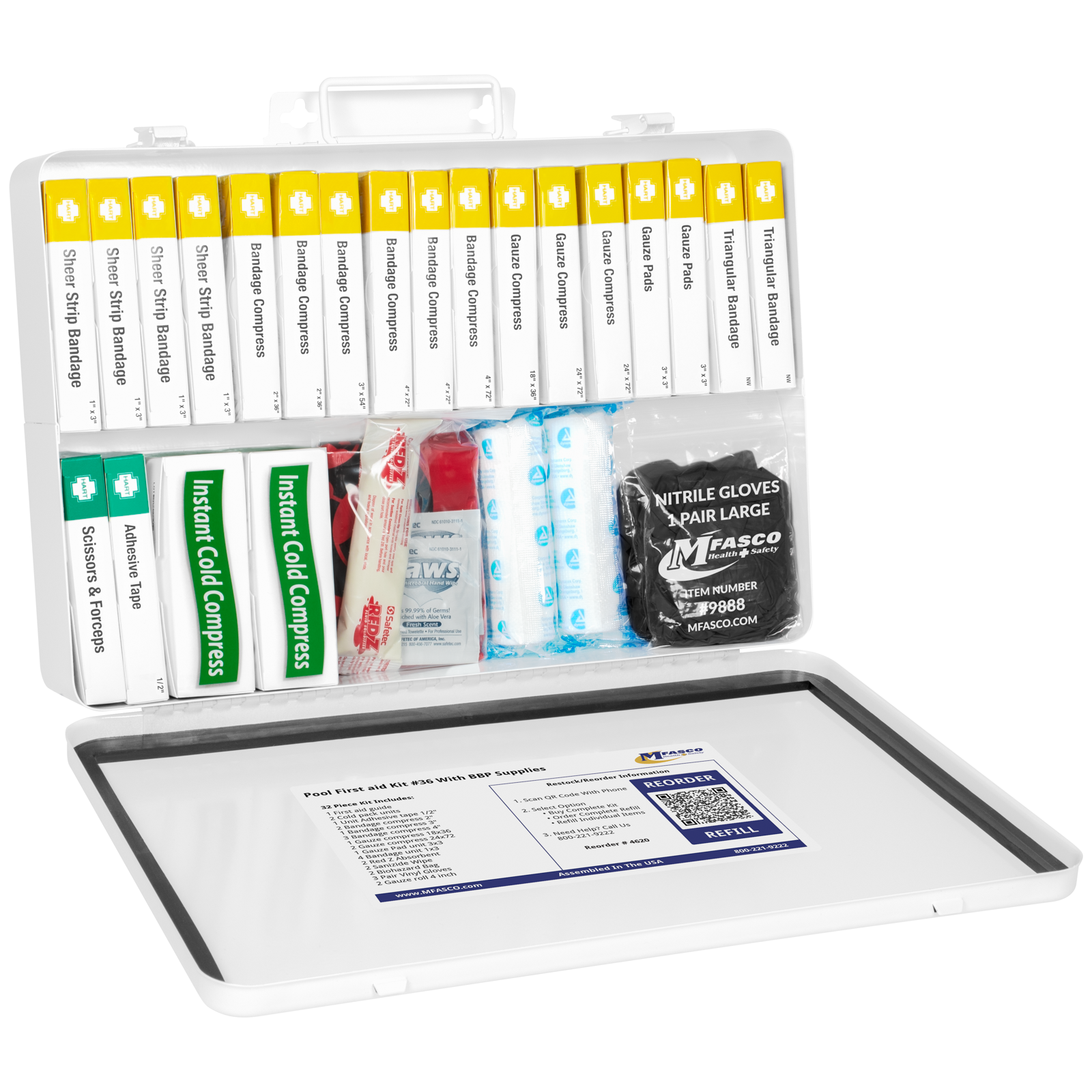 Pool First aid Kit #36 With BBP Supplies