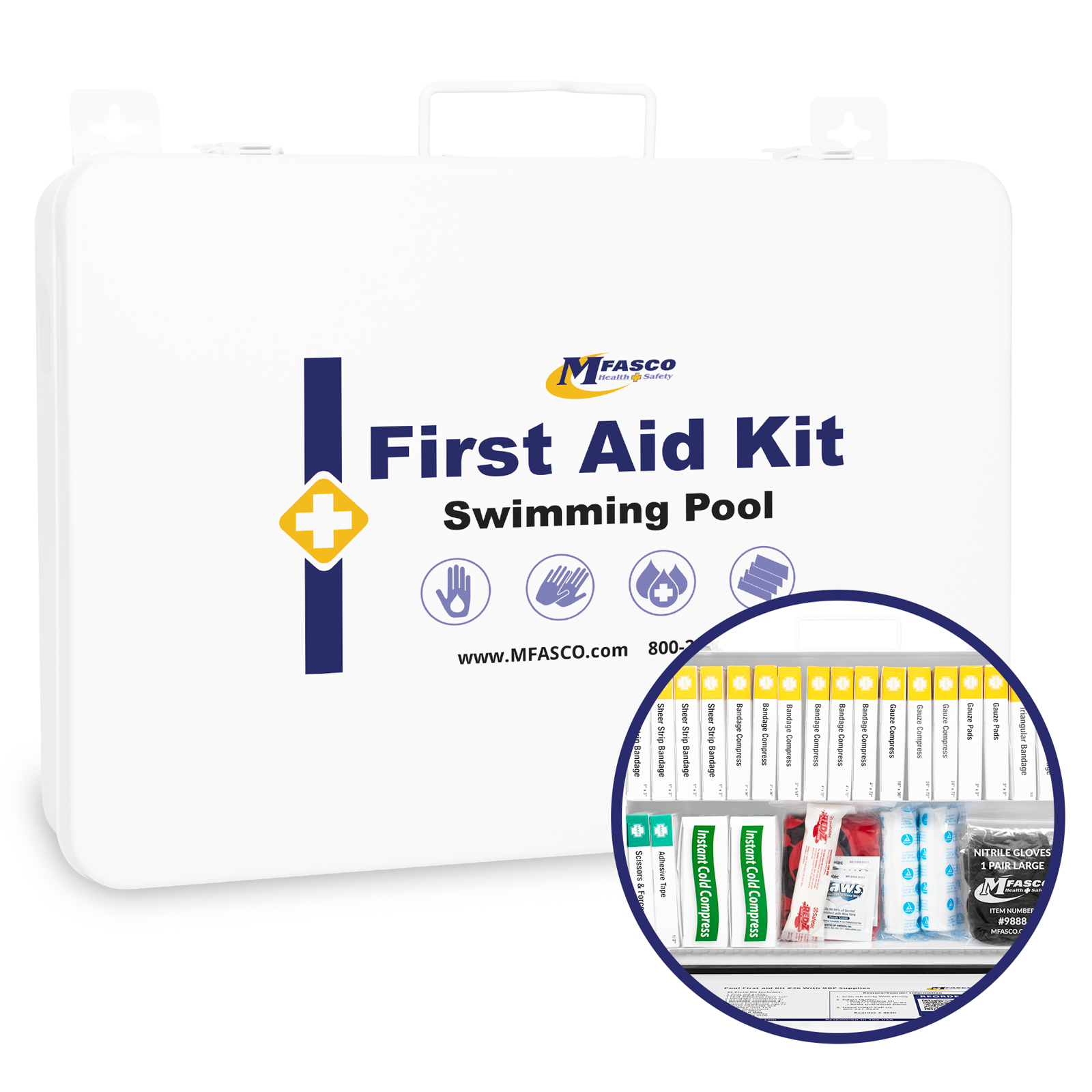 Pool First aid Kit #36 With BBP Supplies | MFASCO Health & Safety