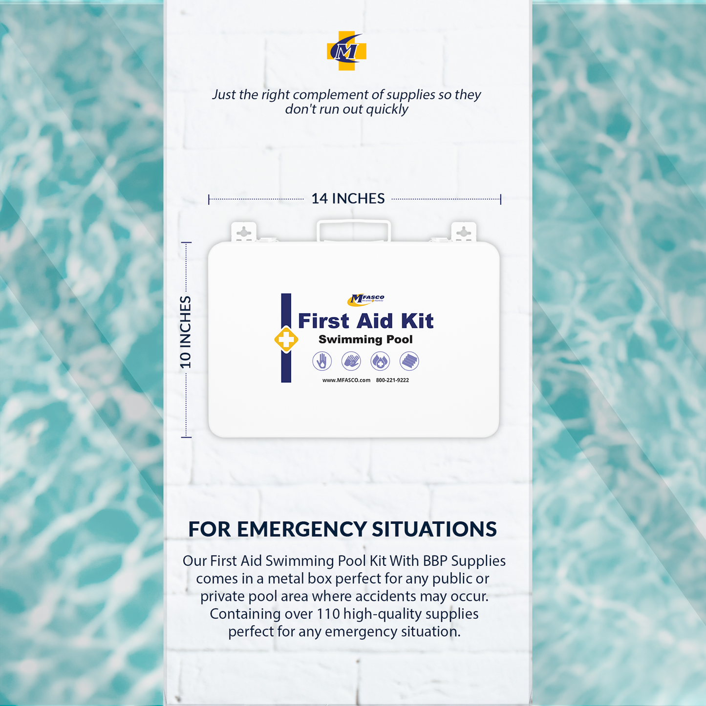 Pool First aid Kit #36 With BBP Supplies