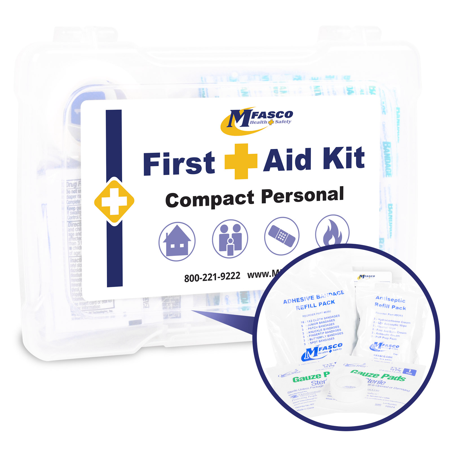 Compact Personal First Aid Kit Plastic Box