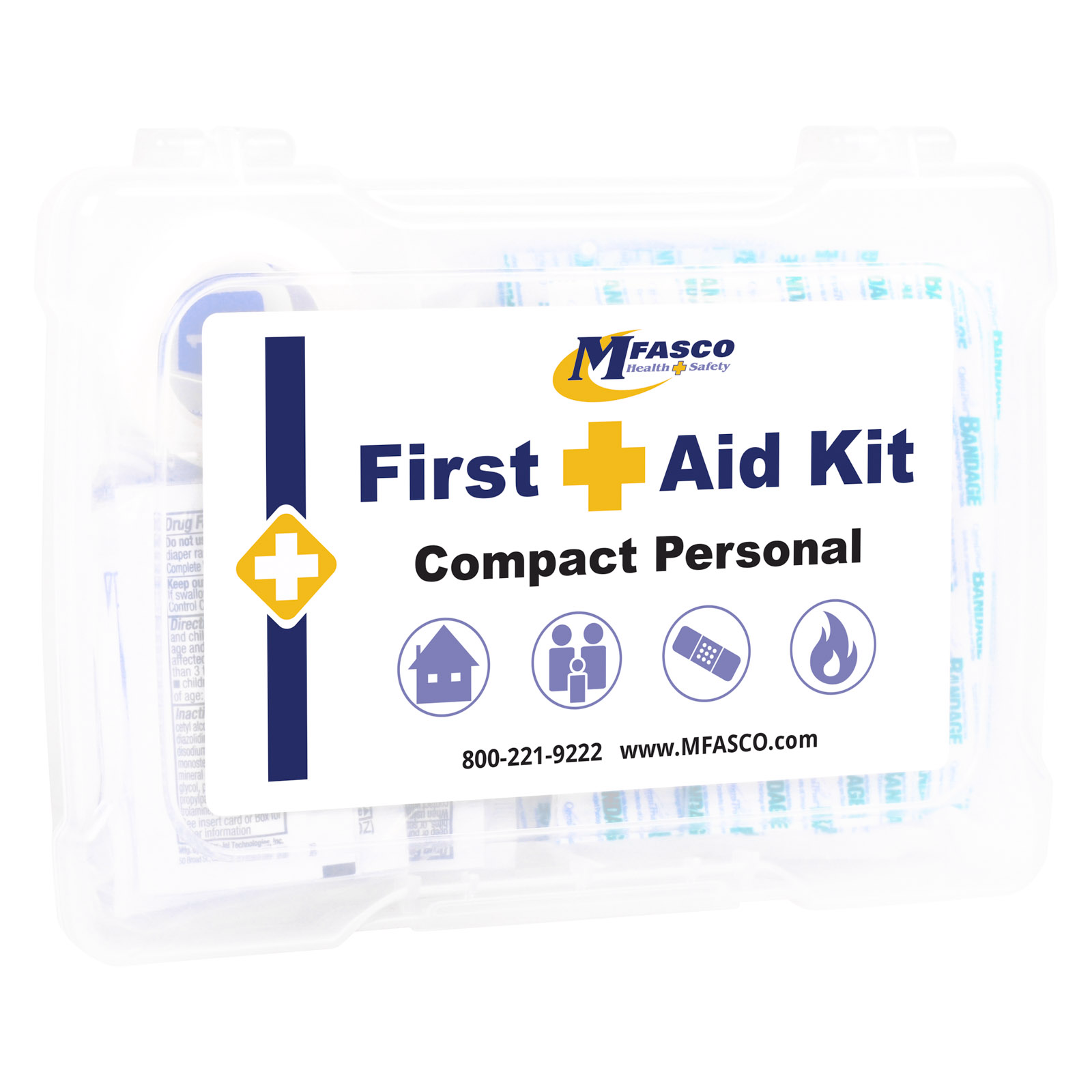 Compact Personal First Aid Kit Plastic Box