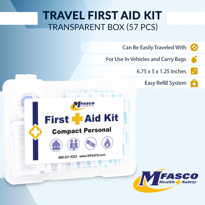 Compact Personal First Aid Kit Plastic Box