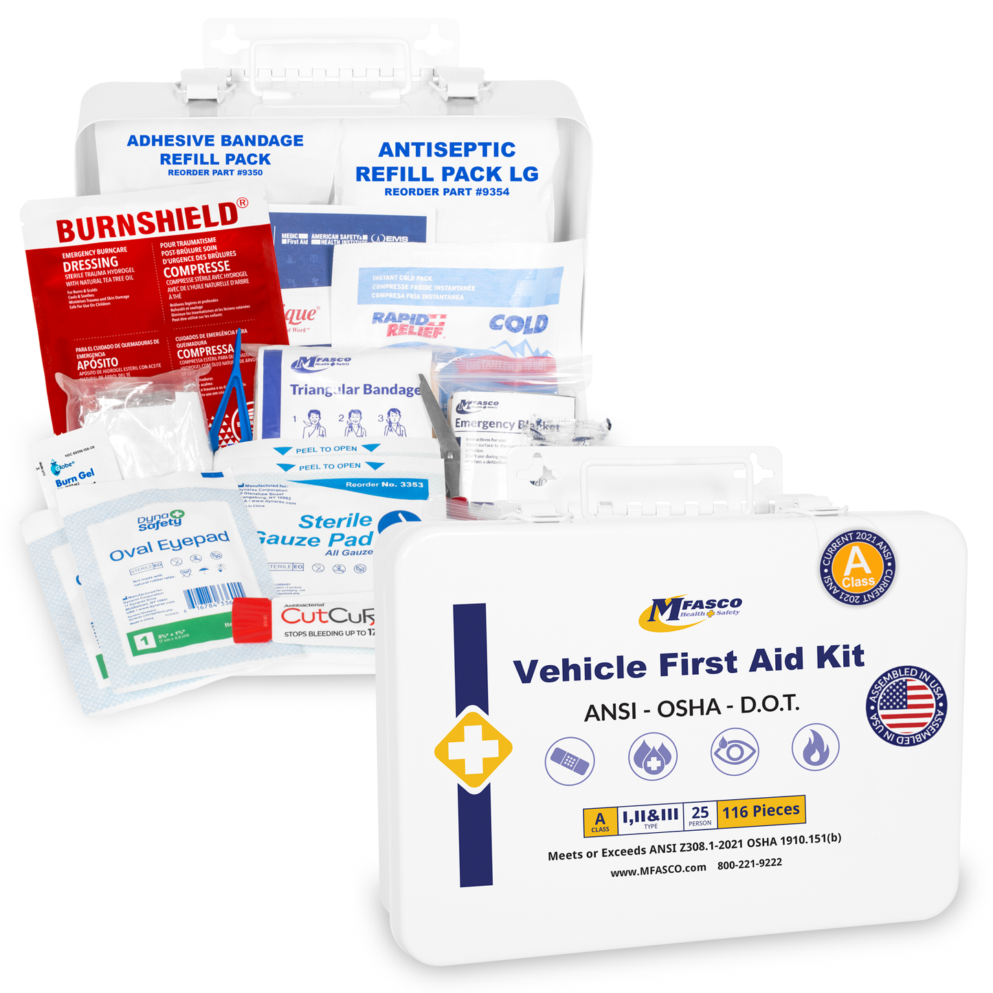 First Aid Kit #16 Metal DOT ANSI Class A