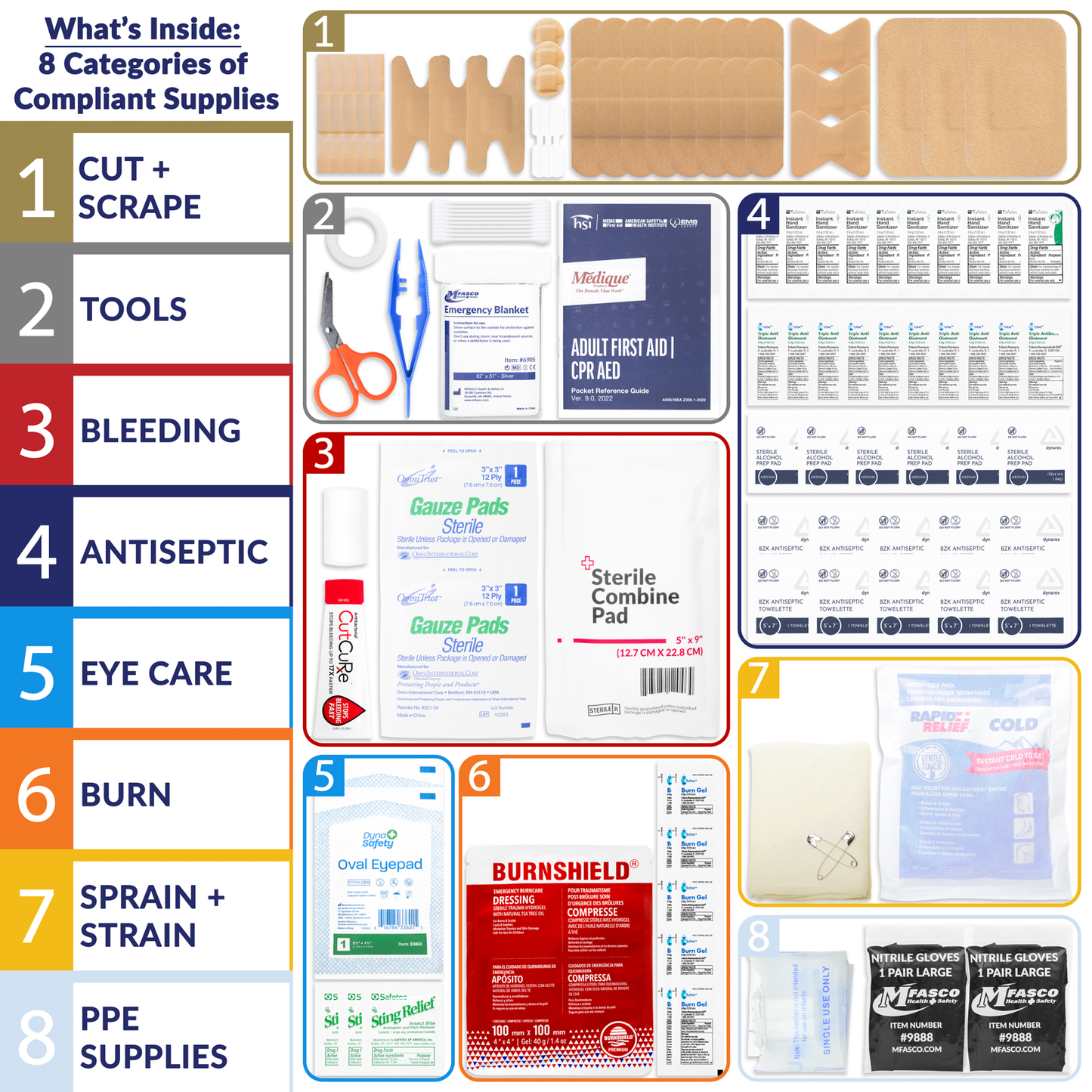 First Aid Kit #16 Metal DOT ANSI Class A