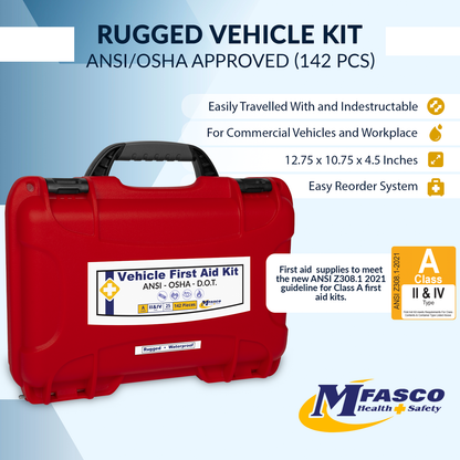 DOT Deluxe First Aid Kit Waterproof 909 Red