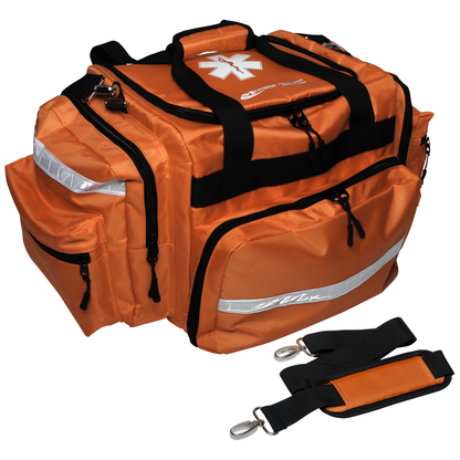 Emergency Trauma Bag Orange With Handles Zipper Closure Empty Emergency Trauma Bag Orange With Handles Zipper Closure Empty