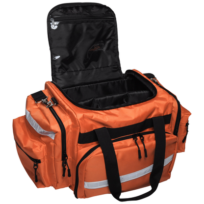 Emergency Trauma Bag Orange With Handles Zipper Closure Empty