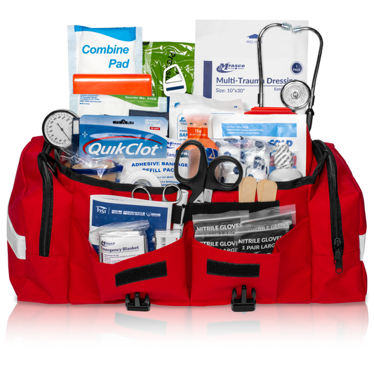 Emergency Medical Kit Red Bag 160 Piece