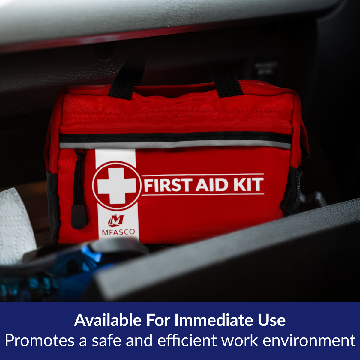 Personal First Aid Bag With GO Packs Red Bag With Handles