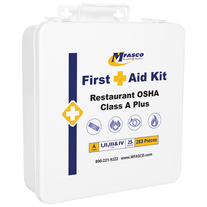 Restaurant OSHA Class A Plus Metal First Aid Kit