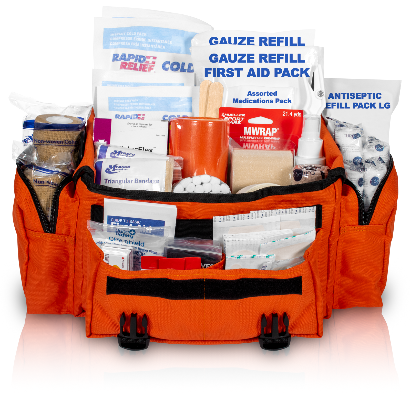 Firstaid Kit Deluxe Sports Fill Orange Bag 314 Piece