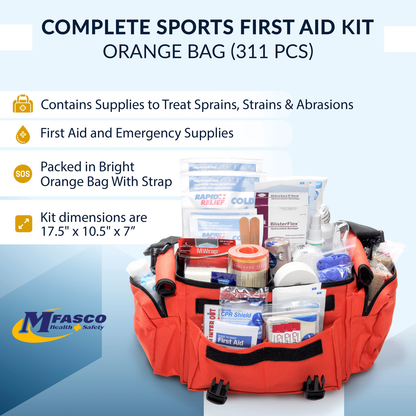 Firstaid kit Sports Fill Orange Bag Complete