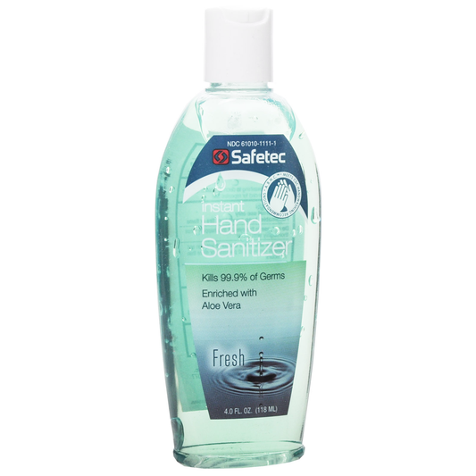 Instant Hand Sanitizer Gel Safetec 4 Oz
