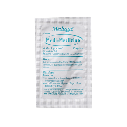 Medi-Meclizine Motion Sickness Tablets 50 x 2 Packets