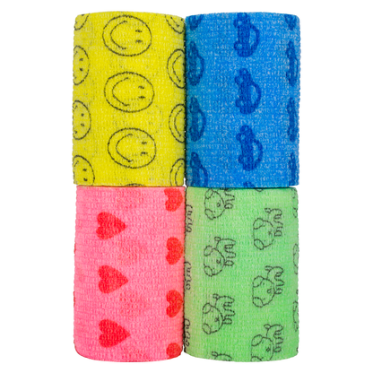 Cohesive Wrap Latex Free Kids Color Pack 3" 24/Bx