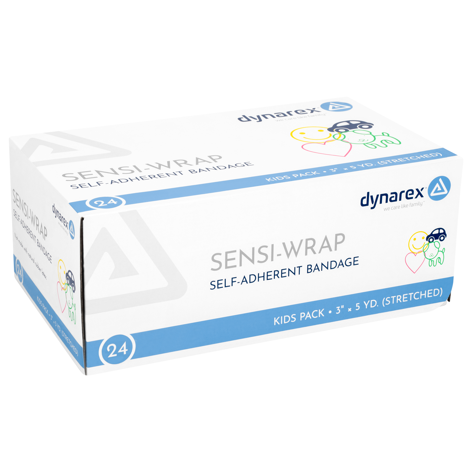 Cohesive Wrap Latex Free Kids Color Pack 3" 24/Bx