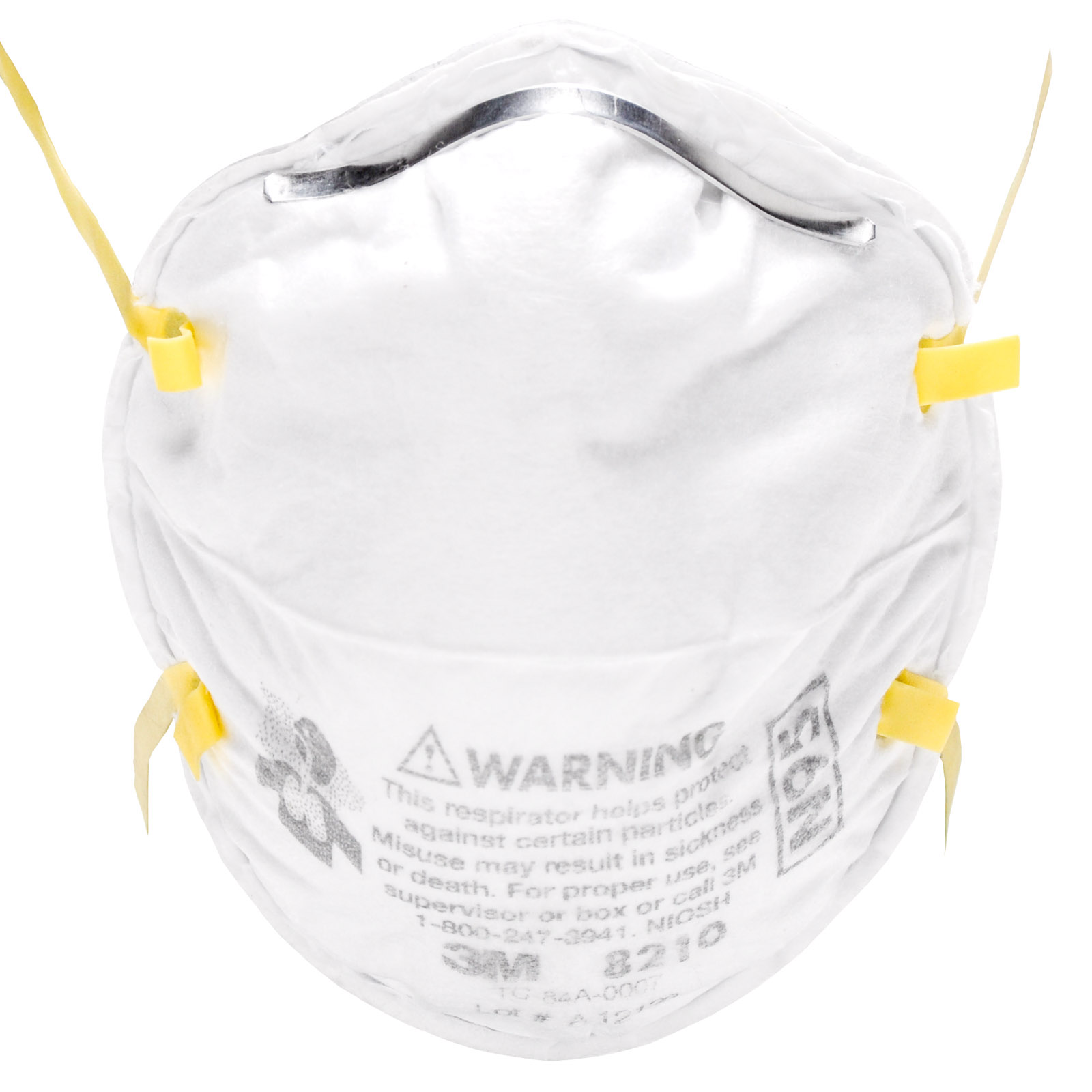 3m #8210 N95 Disposable Dust Mist Respirator 20/box