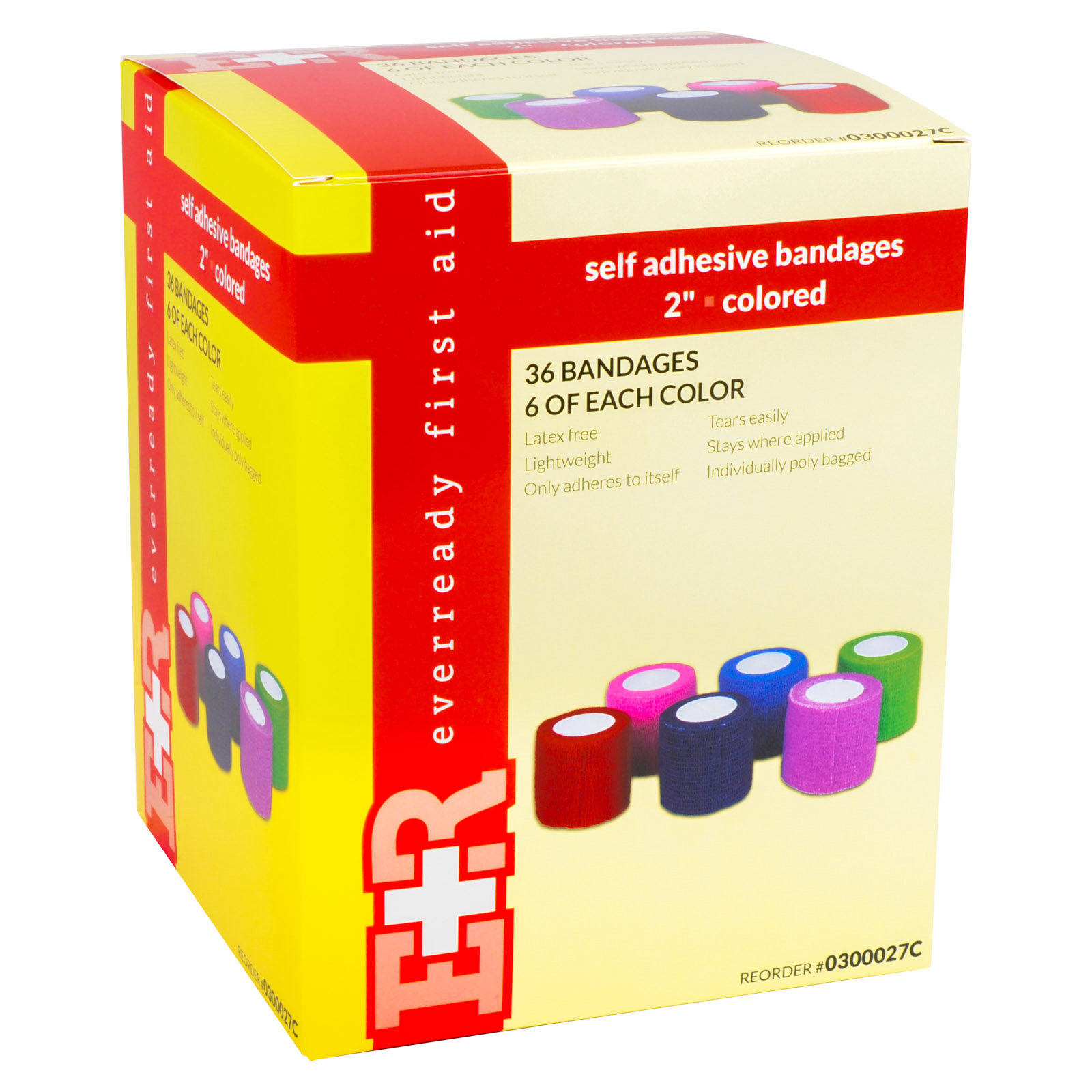 Elastic Bandage Wrap Self Adherent Colors Bulk Box