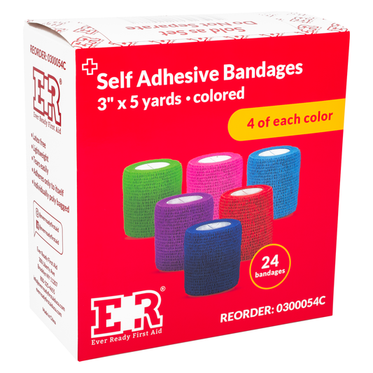 Elastic Bandage Wrap Self Adherent Colors Bulk Box
