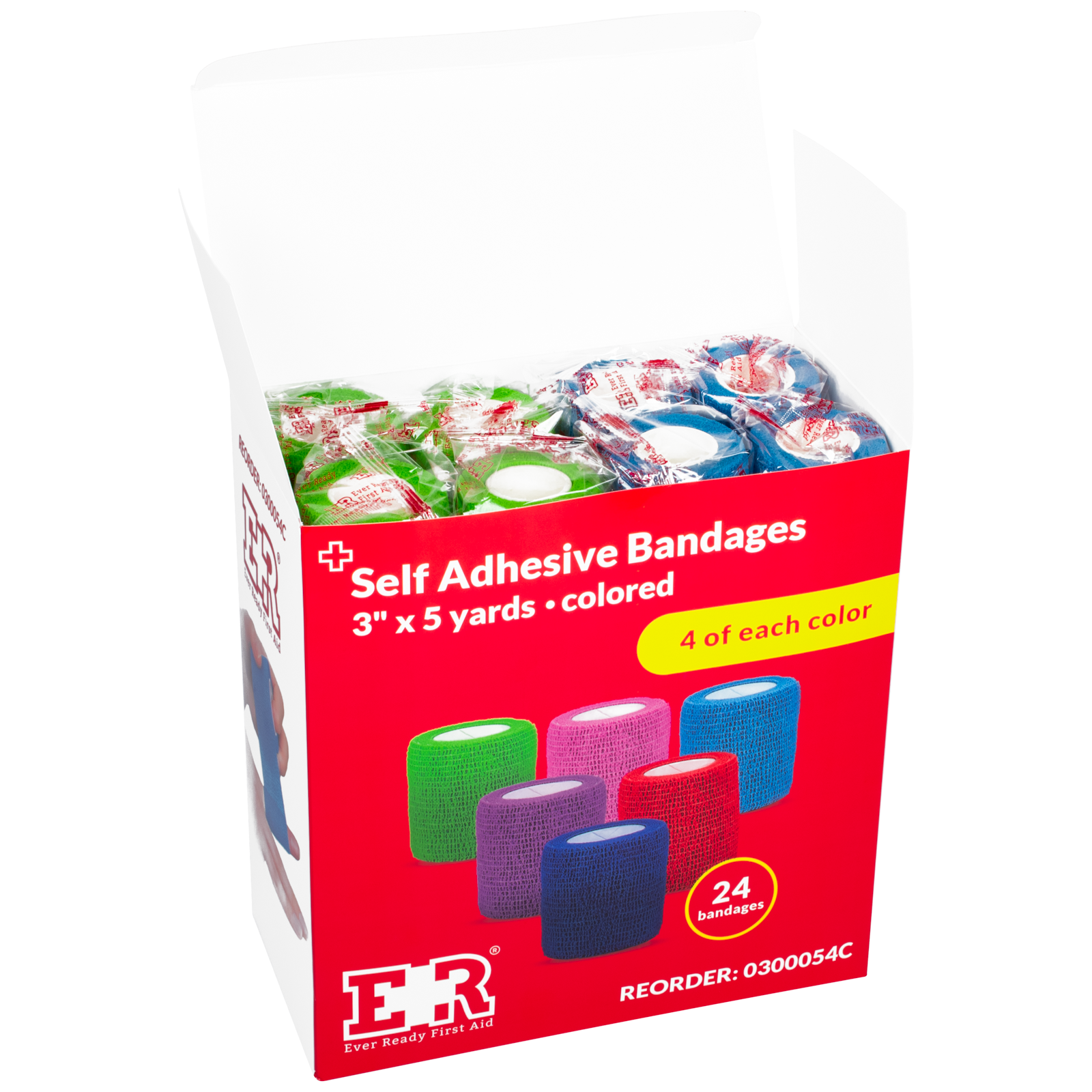 Elastic Bandage Wrap Self Adherent Colors Bulk Box