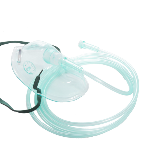 Oxygen Mask Adult 7 Ft Tubing Each