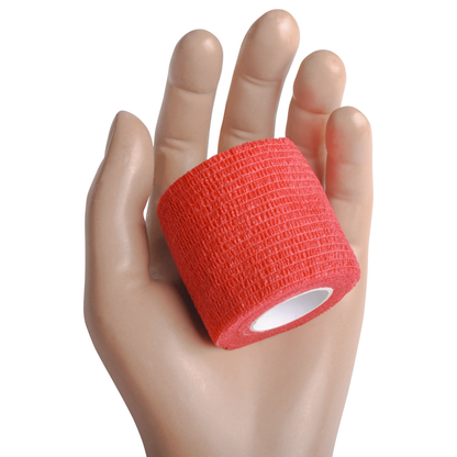 Cohesive Bandage Roll Red 2" Each