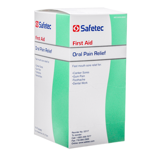 Oral Pain Relief for Toothache & Canker Sores 144 packets per box