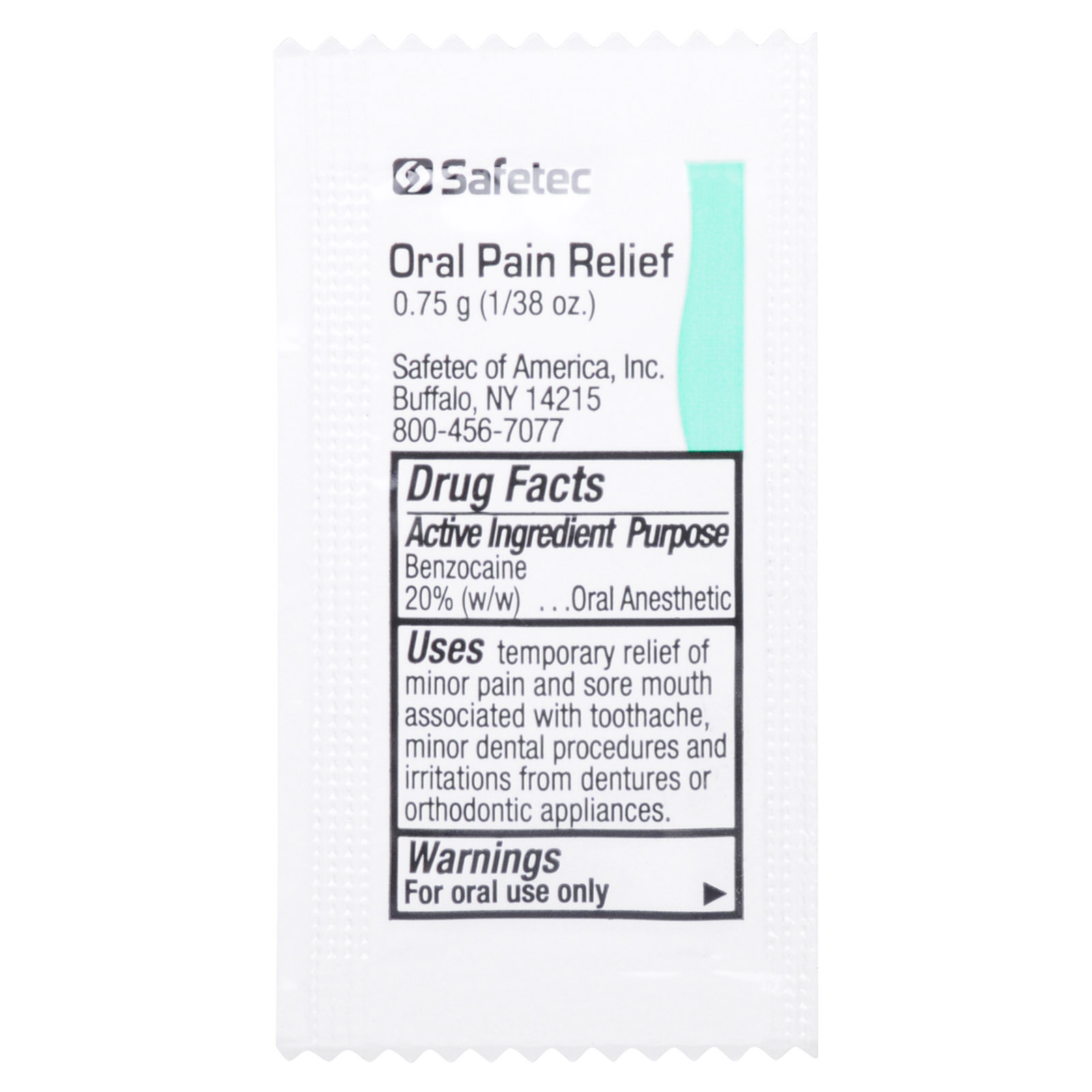 Oral Pain Relief for Toothache & Canker Sores 144 packets per box